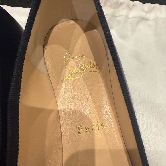 Christian Louboutin Women's Navy Pointed Flats - Picture 5 of 6